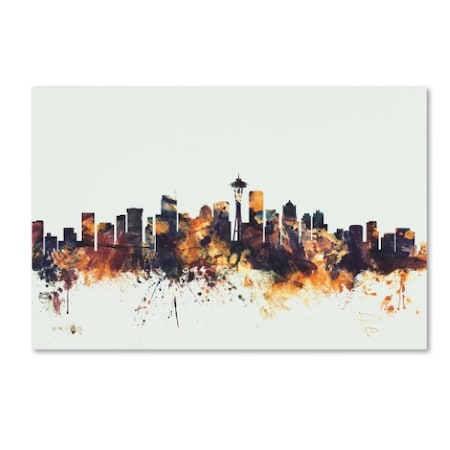 Michael Tompsett 'Seattle Washington Skyline' Canvas Art,16x24